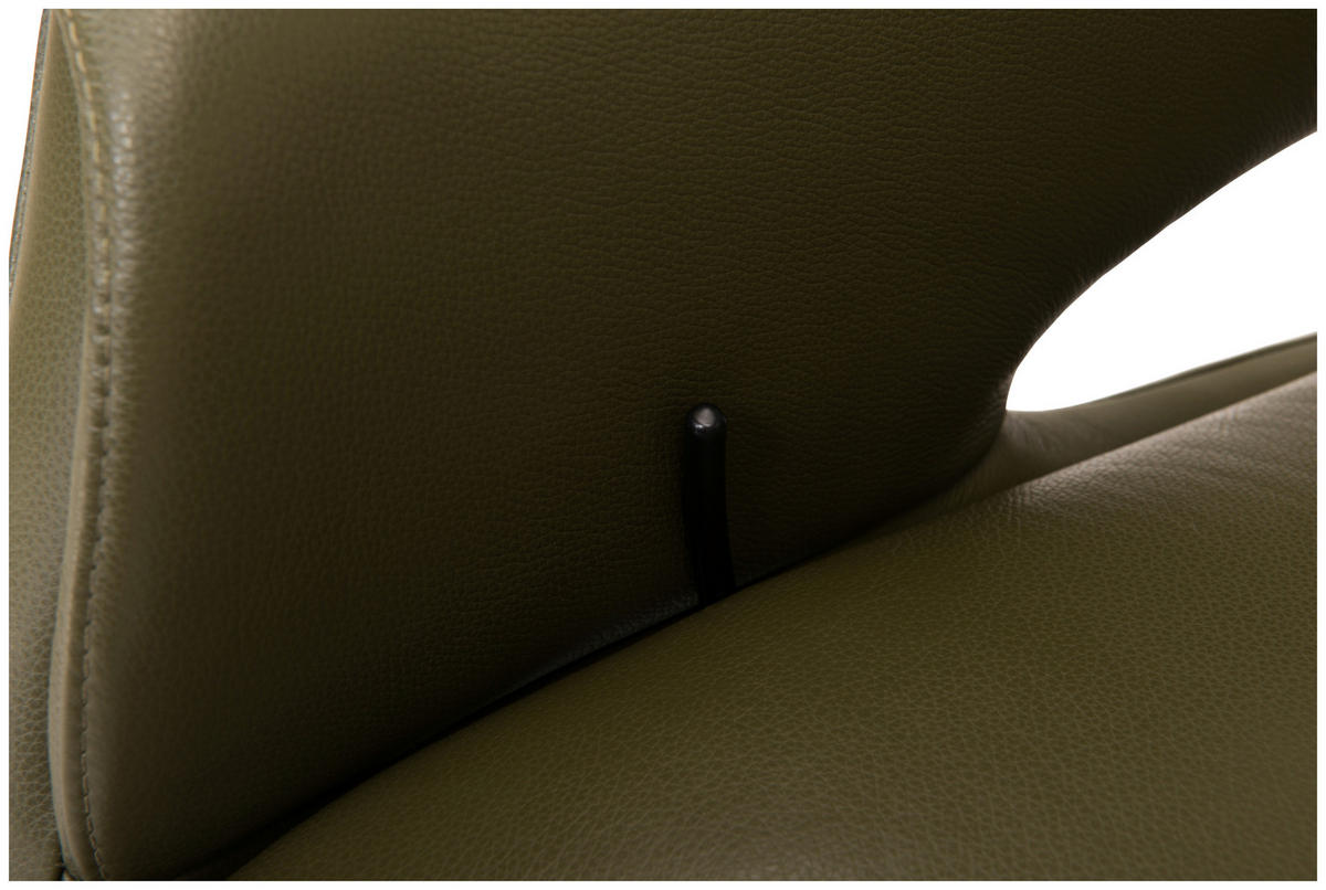 RELAXSESSEL in Leder Dunkelgrün  - Chromfarben/Dunkelgrün, Design, Leder/Metall (78/108/89cm) - Welnova