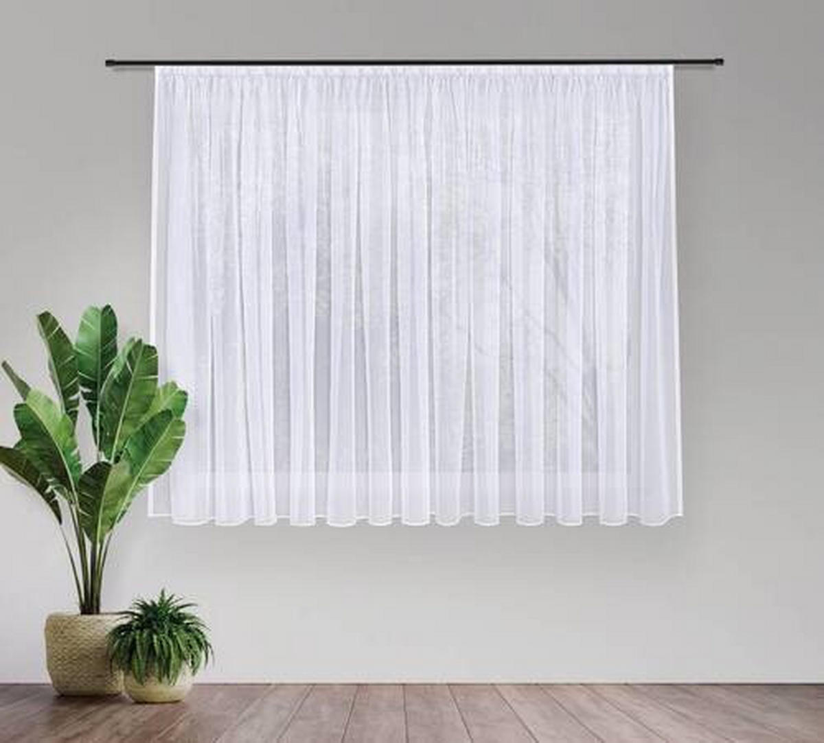 FERTIGSTORE  transparent  450/175 cm   - Weiß, Basics, Textil (450/175cm)