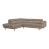 HÖRNSOFFA i dräll taupe  - taupe, Modern, metall/textil (230/270cm) - MID.YOU