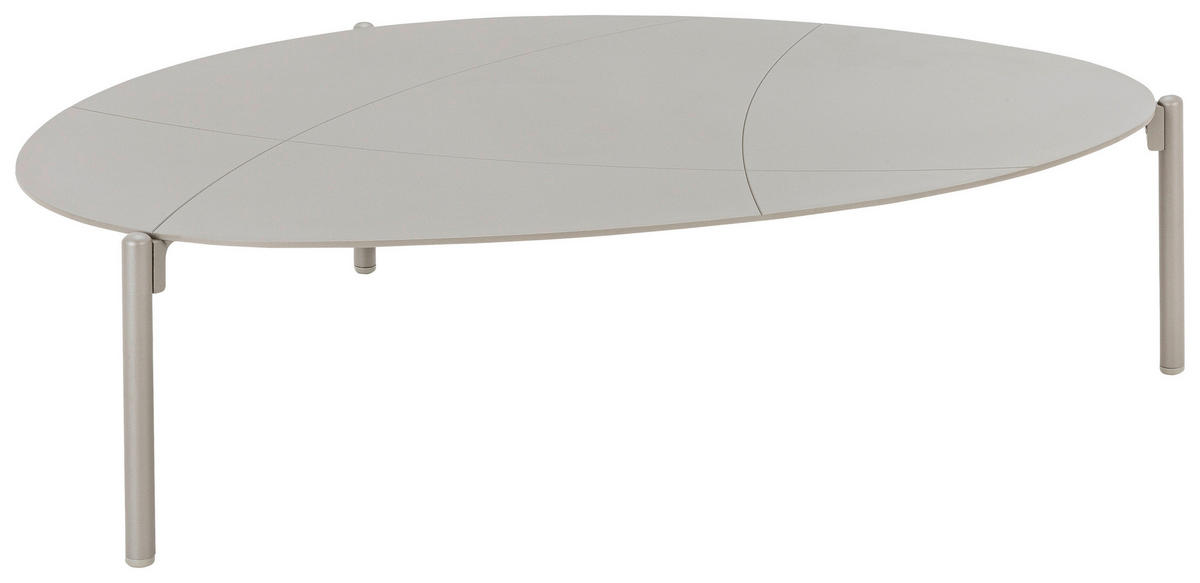 GARTENTISCH 83/110/29 cm Metall Champagner oval  - Champagner, Modern, Metall (83/110/29cm) - Amatio