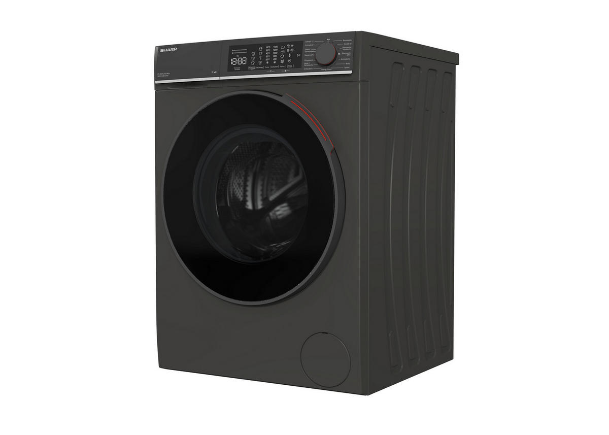 WASCHMASCHINE ES-WNFL014CMDA-DE  - Schwarz, Basics, Glas/Kunststoff (59.7/84.5/58,2cm) - Sharp