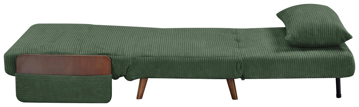 SCHLAFSESSEL Cord Grün    - Hellbraun/Grün, MODERN, Holz/Textil (107/82/91cm) - Livetastic