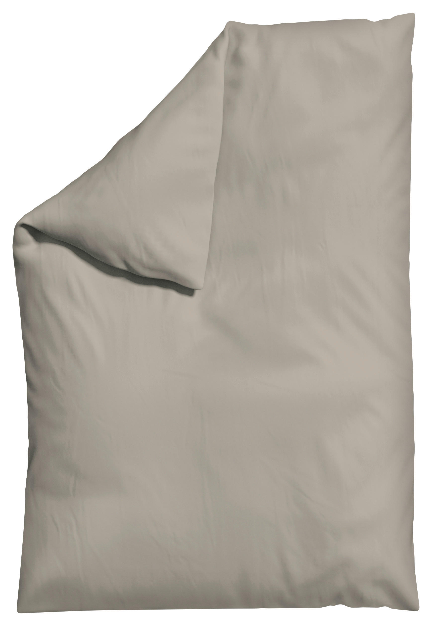 Schlafgut Bettdeckenbezug Woven Satin Taupe 135-140x200 cm