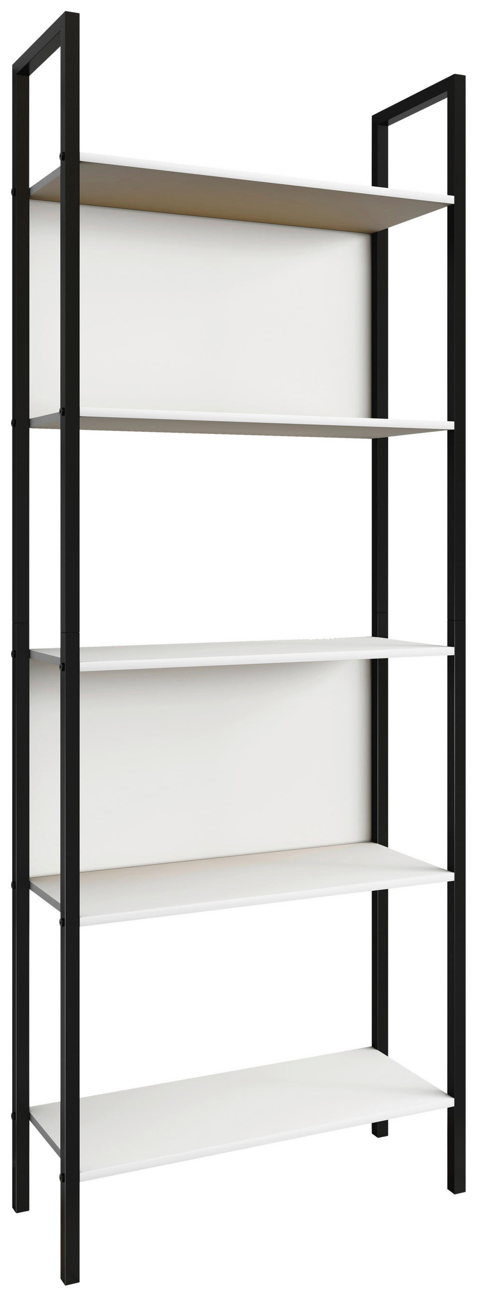 HYLLA i 62/165/24 cm vit, svart  - vit/svart, Design, metall/trämaterial (62/165/24cm) - MID.YOU
