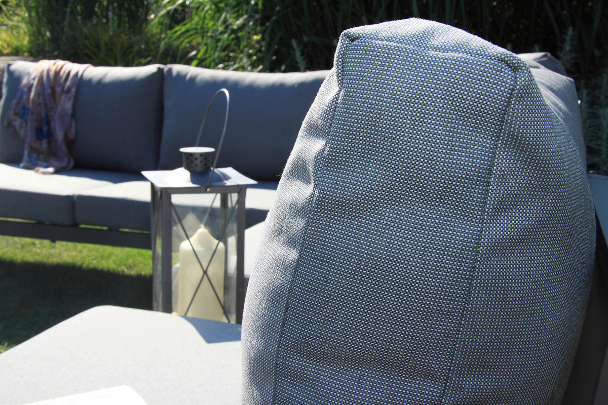 LOUNGEGARNITUR   243/68/243 cm  - Anthrazit/Silberfarben, Basics, Holz/Textil (243/68/243cm) - Acamp