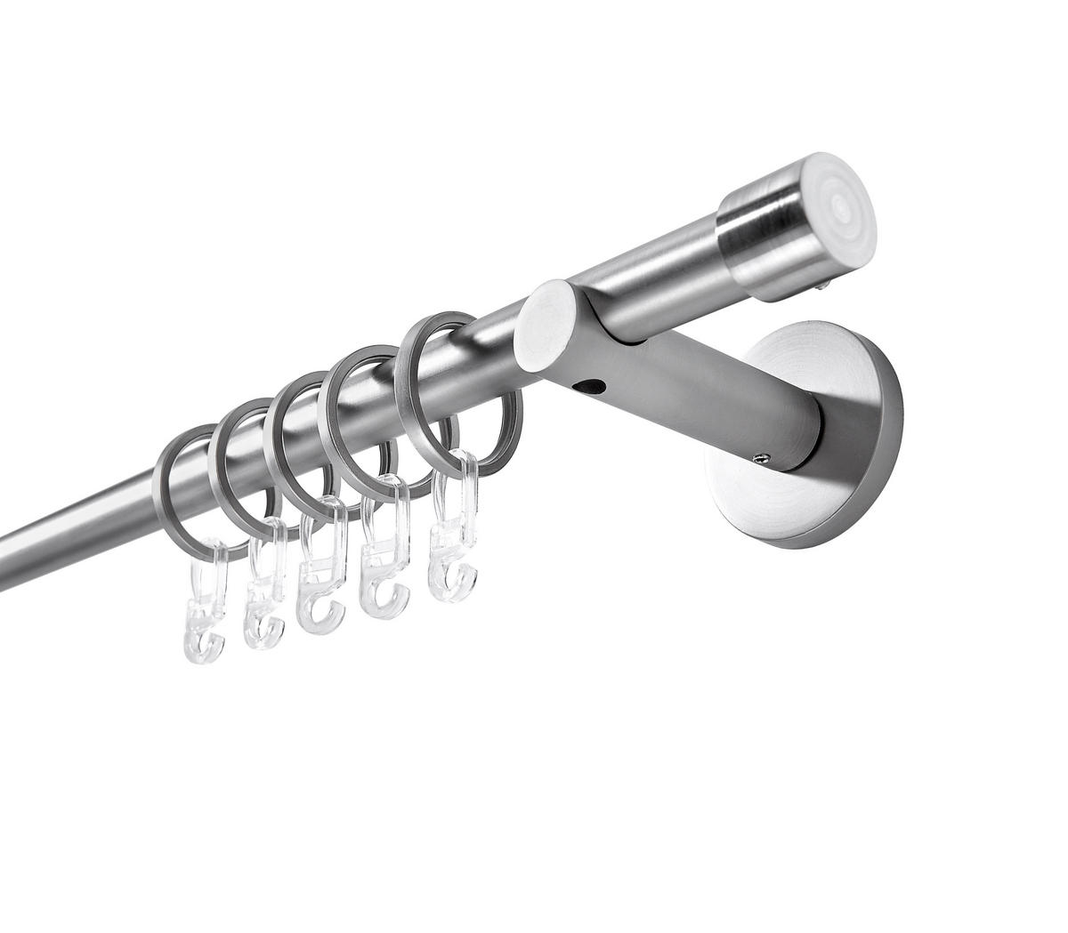SET GALERIE PERDEA 120 cm  - culoare inox, Basics, metal (120cm) - Boxxx