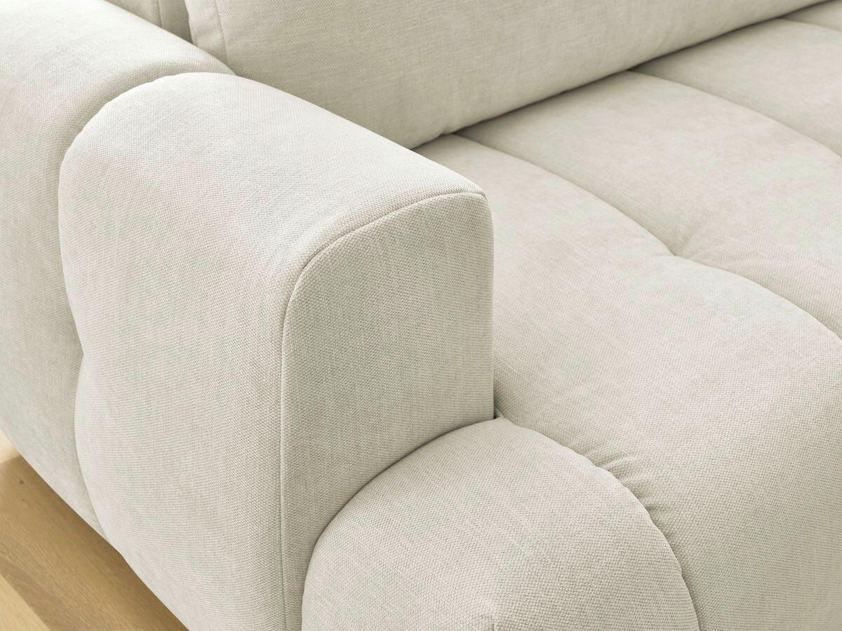 ECKSCHLAFSOFA FUJI Leinenoptik Beige  inkl.  - Beige/Schwarz, MODERN, Kunststoff/Textil (282/204cm)