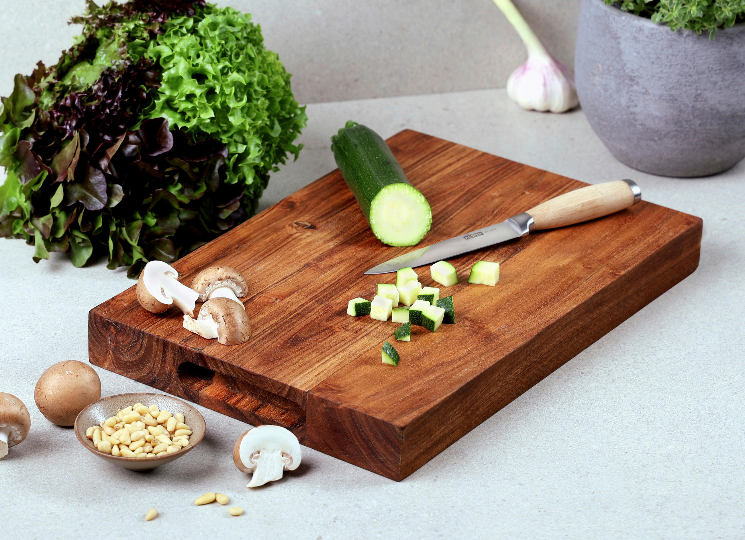 Servierbrett Holz Akazie  - Akaziefarben, Basics, Holz (38.5/25/4cm) - Kesper