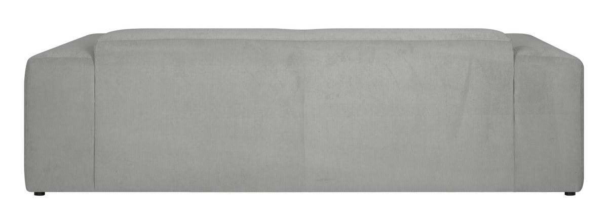 3-SITZER-SOFA in Cord Hellgrau  - Hellgrau/Schwarz, Design, Kunststoff/Textil (247/75/104cm) - MID.YOU