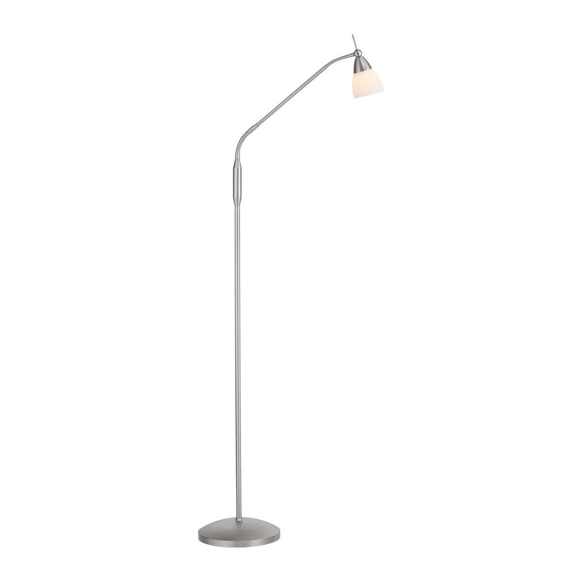 LED-STEHLEUCHTE 74/74/163 cm    - Edelstahlfarben, Basics, Glas/Metall (74/74/163cm) - Paul Neuhaus