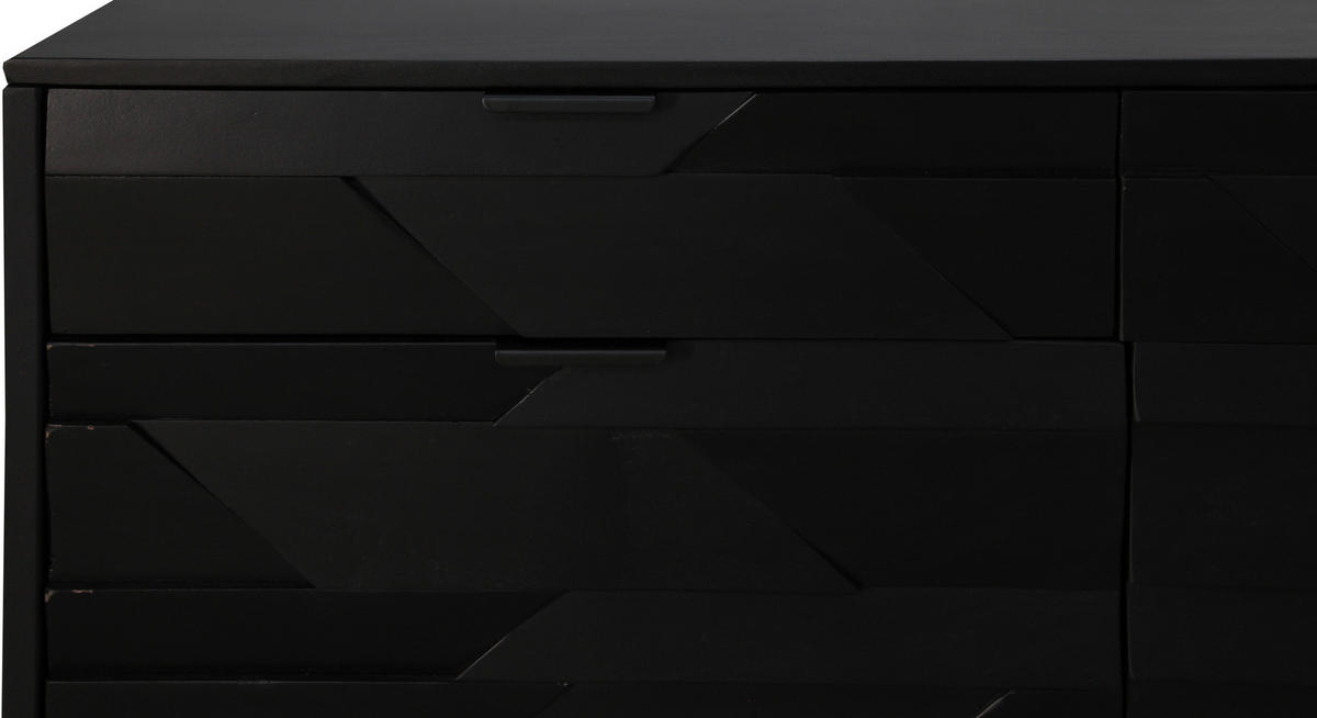 SIDEBOARD Schwarz  175/86/40 cm  - Schwarz, Trend, Holz/Metall (175/86/40cm) - Ambia Home