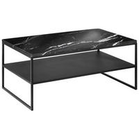 COUCHTISCH in Metall 100/60/41 cm  - Schwarz, Design, Stein/Metall (100/60/41cm) - Johann Jakob