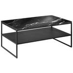 COUCHTISCH in Metall 100/60/41 cm  - Schwarz, Design, Stein/Metall (100/60/41cm) - Johann Jakob
