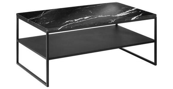 COUCHTISCH in Metall 100/60/41 cm  - Schwarz, Design, Stein/Metall (100/60/41cm) - Johann Jakob