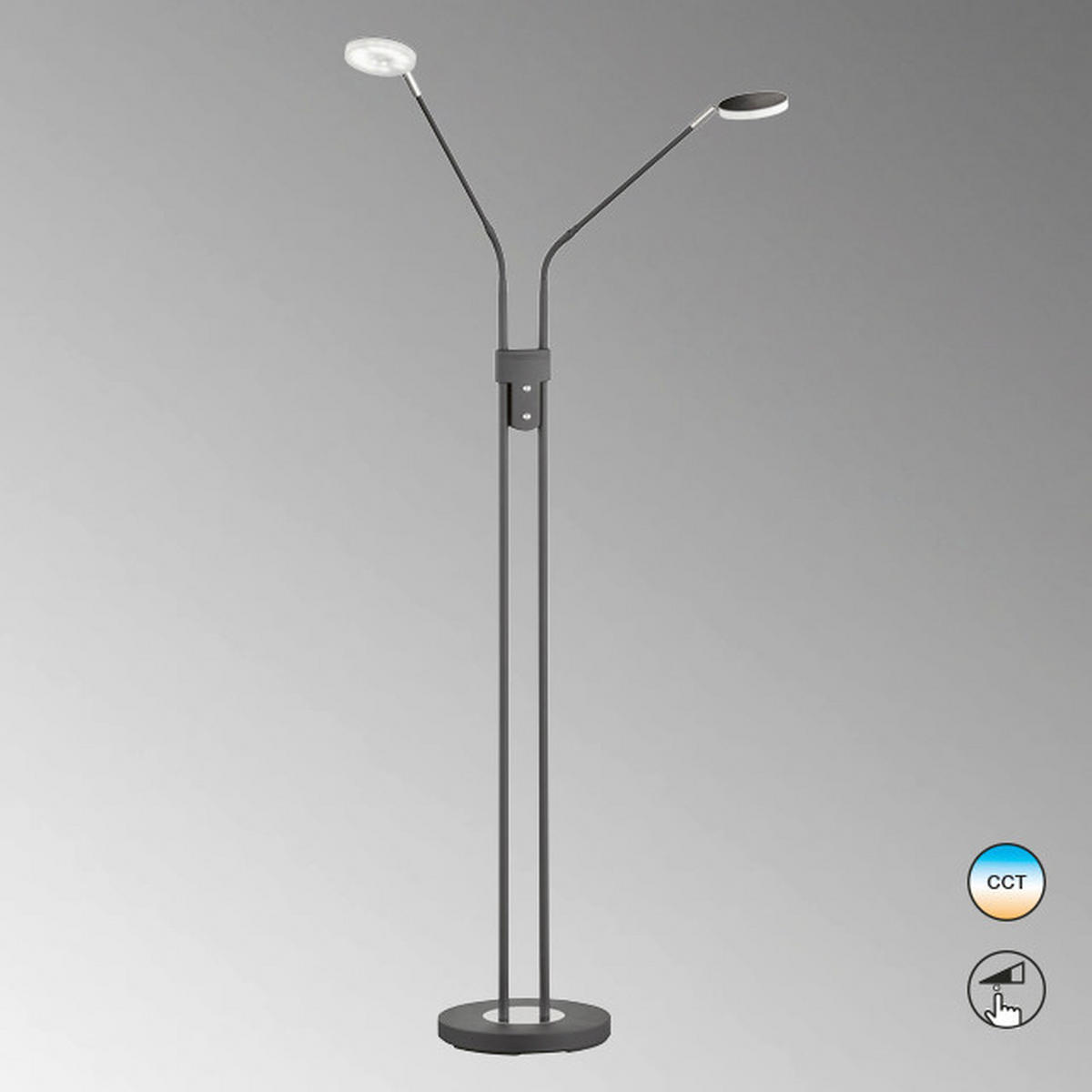 LED-STEHLEUCHTE 25/25/150 cm    - Sandfarben/Chromfarben, Basics, Metall (25/25/150cm) - Schöner Wohnen