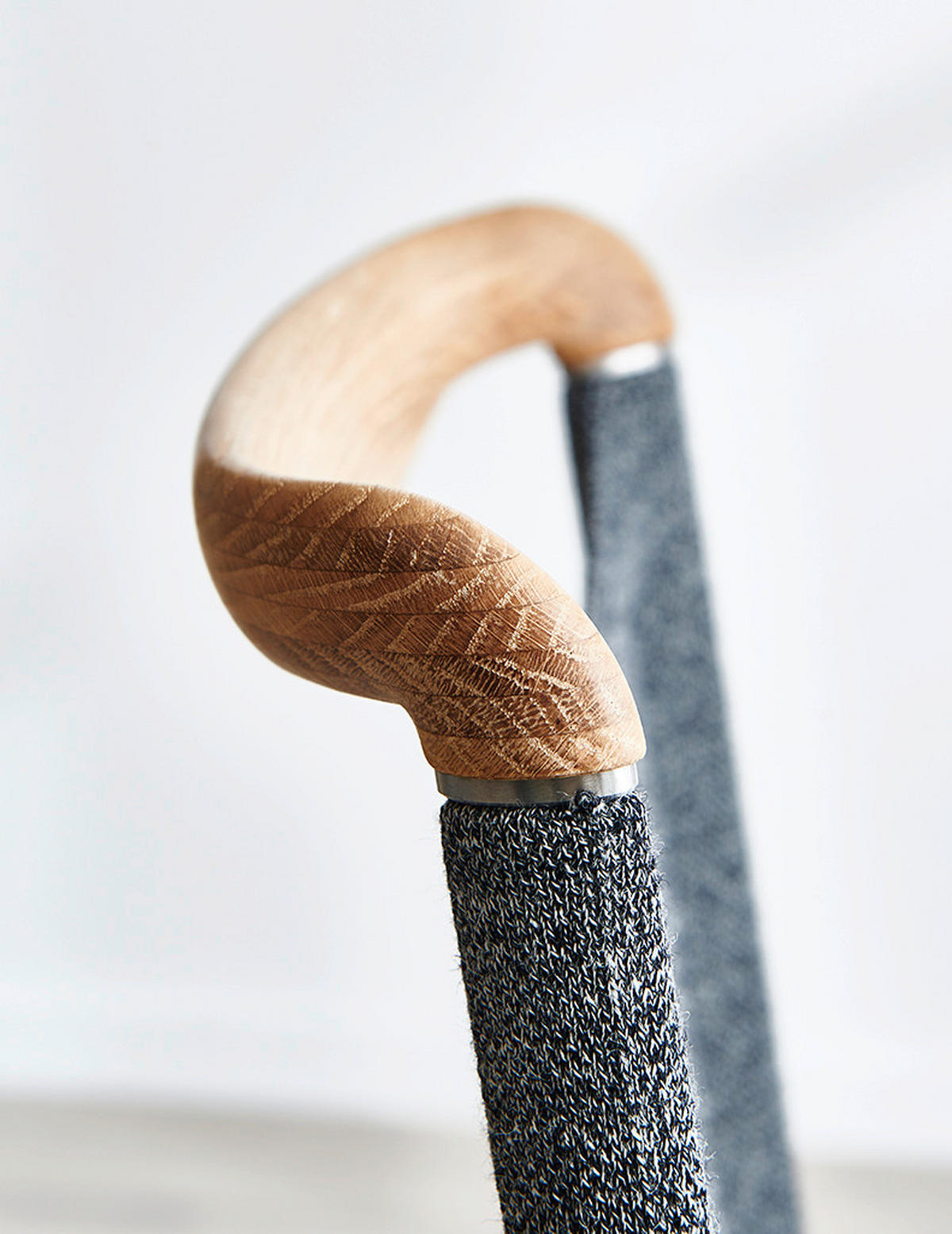 SCHWINGSTUHL  in Stahl Textilgeflecht, Webstoff  - Edelstahlfarben/Grau, Design, Holz/Textil (49/101/61cm) - Venjakob
