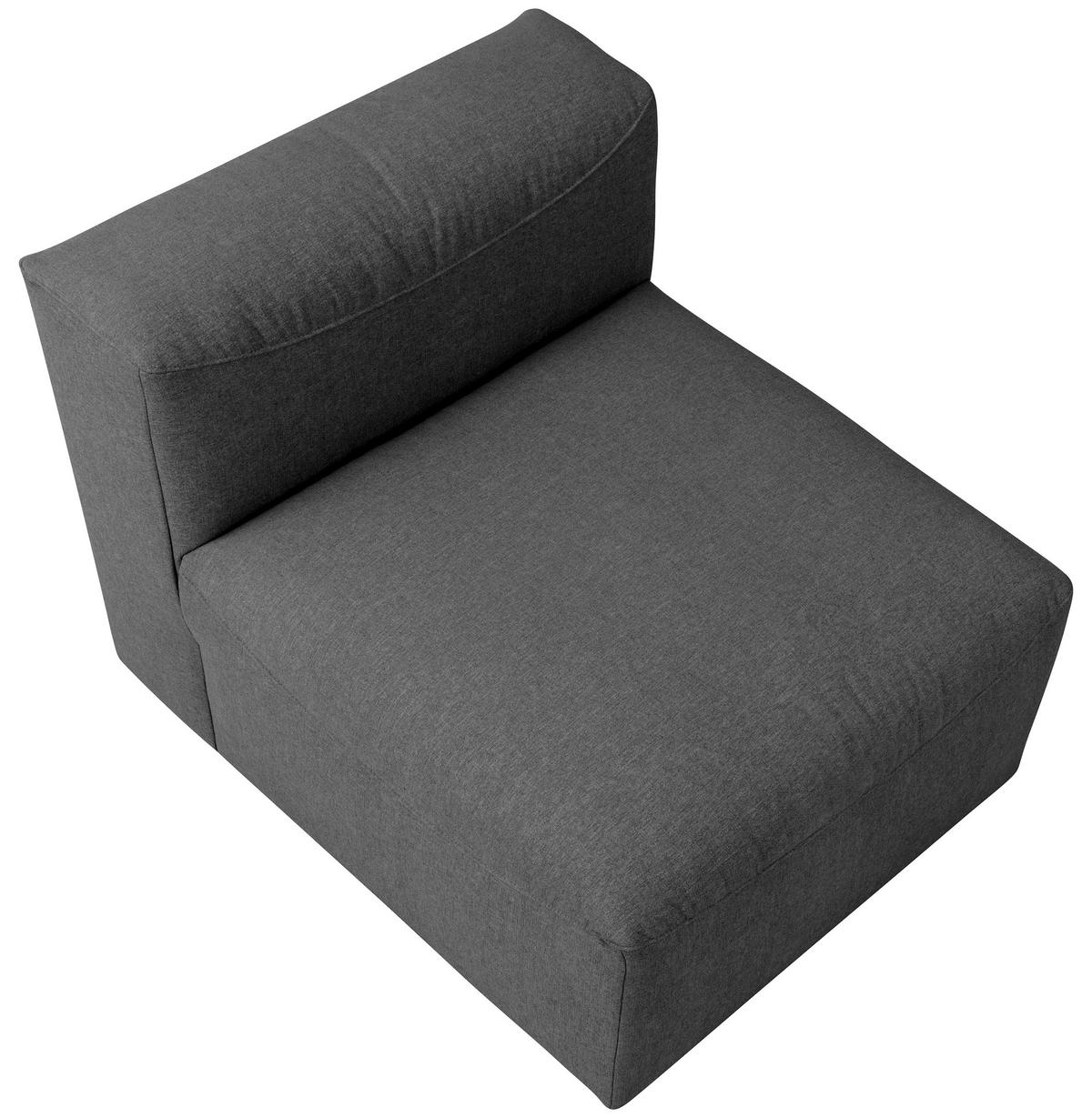 SOFAELEMENT in Flachgewebe Anthrazit  - Anthrazit/Schwarz, Design, Kunststoff/Textil (75/73/100cm) - Max Winzer