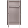 DREHTÜRENSCHRANK  in Kaschmir  - Kaschmir/Schwarz, Basics, Holzwerkstoff/Metall (106/194/54cm) - Xora