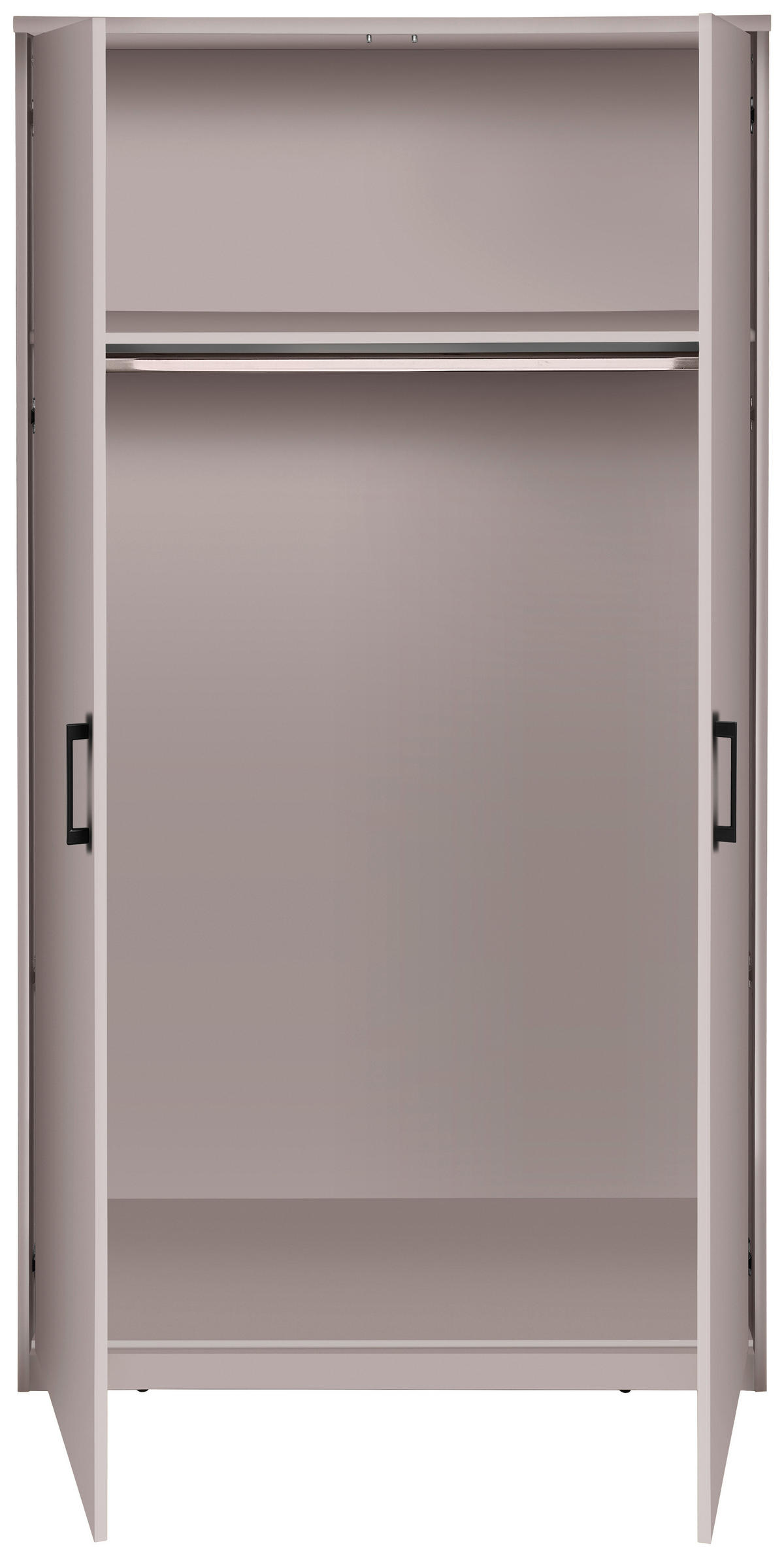 DREHTÜRENSCHRANK 106/194/54 cm 2-türig Kaschmir  - Kaschmir/Schwarz, Basics, Holzwerkstoff/Metall (106/194/54cm) - Xora