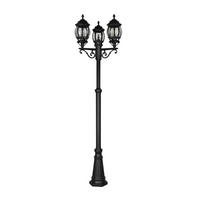 WEGELEUCHTE 57/240 cm   - Klar/Schwarz, KONVENTIONELL, Glas/Metall (57/240cm) - Trio Leuchten