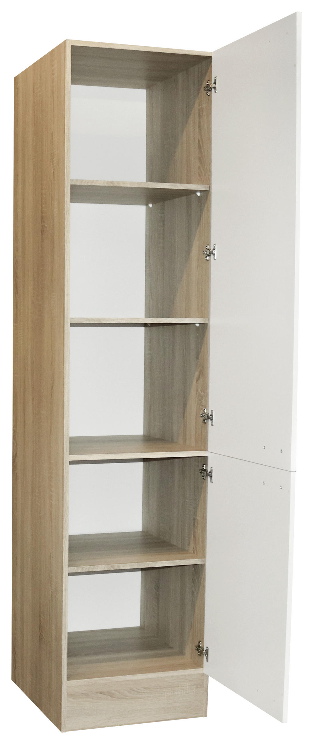 ORMAR ZA POSUĐE    - bijela/srebrne boje, Basics, drvni materijal/plastika (50/211/56cm) - MID.YOU