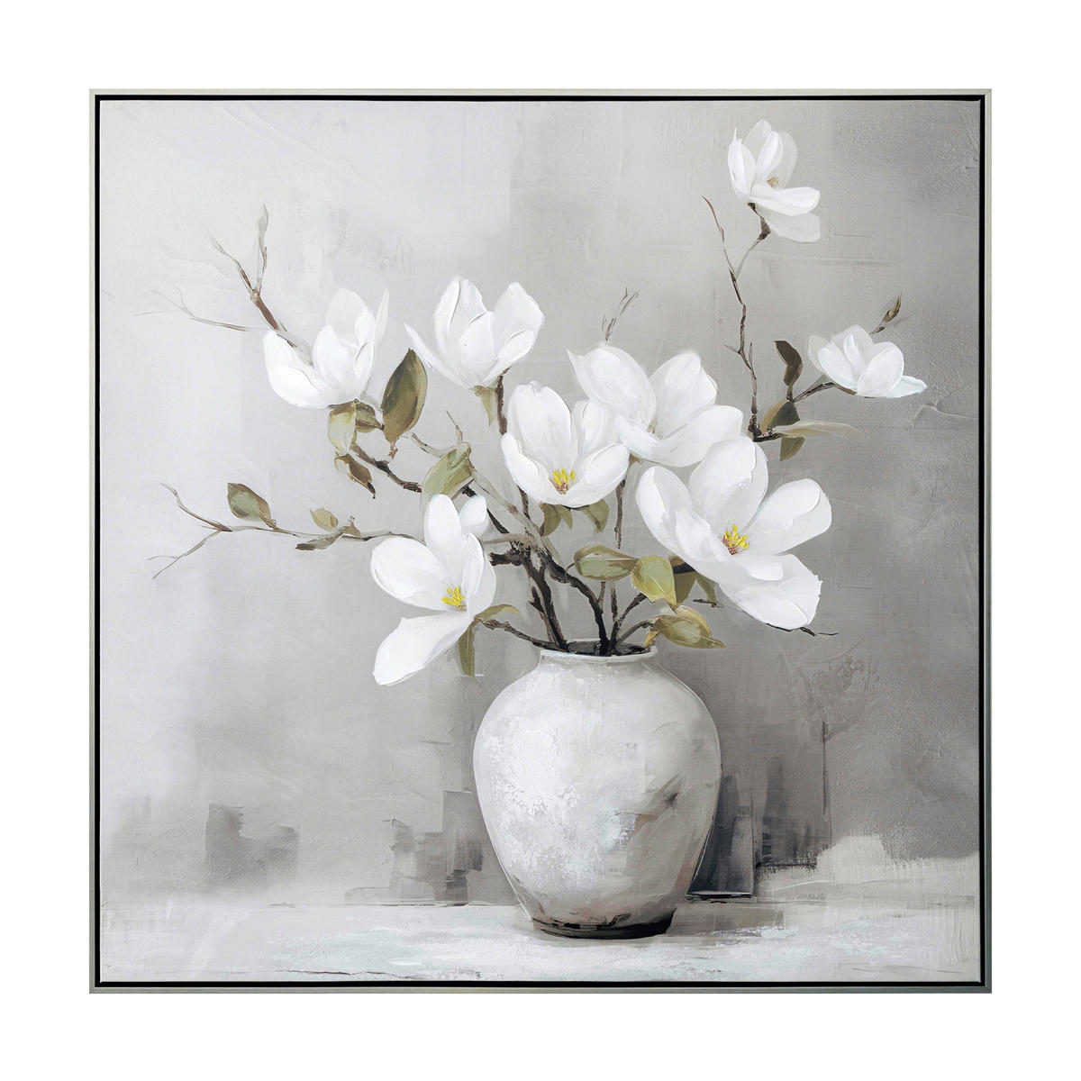 MŰNYOMAT 100/100 cm  - ezüst/szürke, Natur, műanyag/textil (100/100cm) - Monee