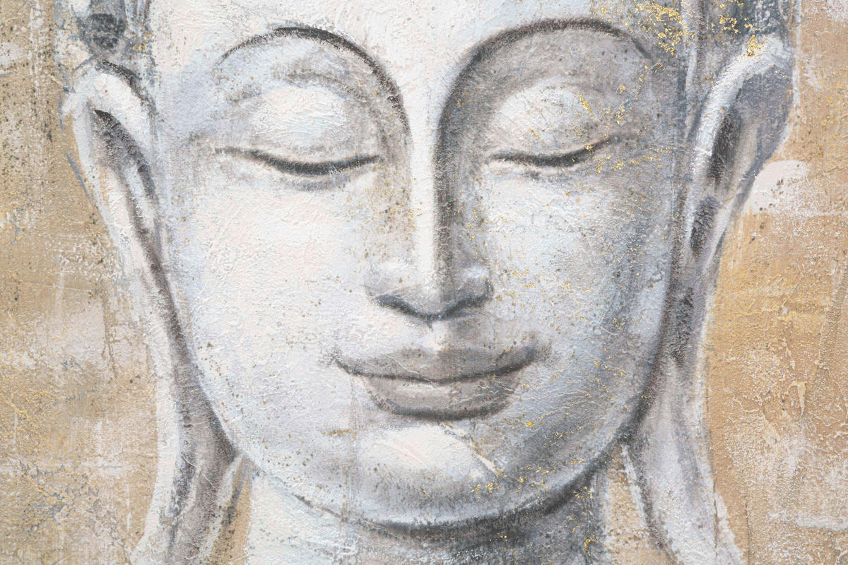 LEINWANDBILD Buddha  - Basics, Holz/Textil (80/120/3cm)