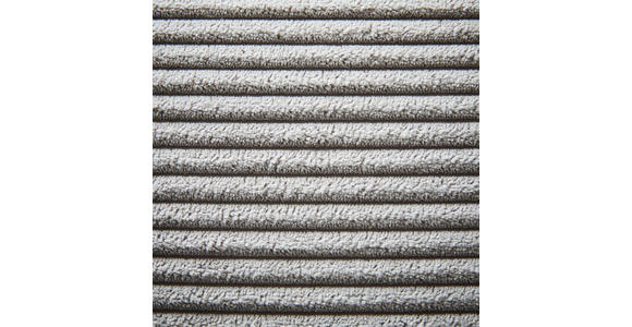 ECKSOFA inkl. Funktionen Hellgrau Cord  - Silberfarben/Hellgrau, Design, Textil/Metall (257/226cm) - Xora