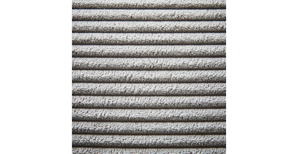 ECKSOFA inkl. Funktionen Hellgrau Cord - Silberfarben/Hellgrau, Design, Textil/Metall (257/226cm) - Xora