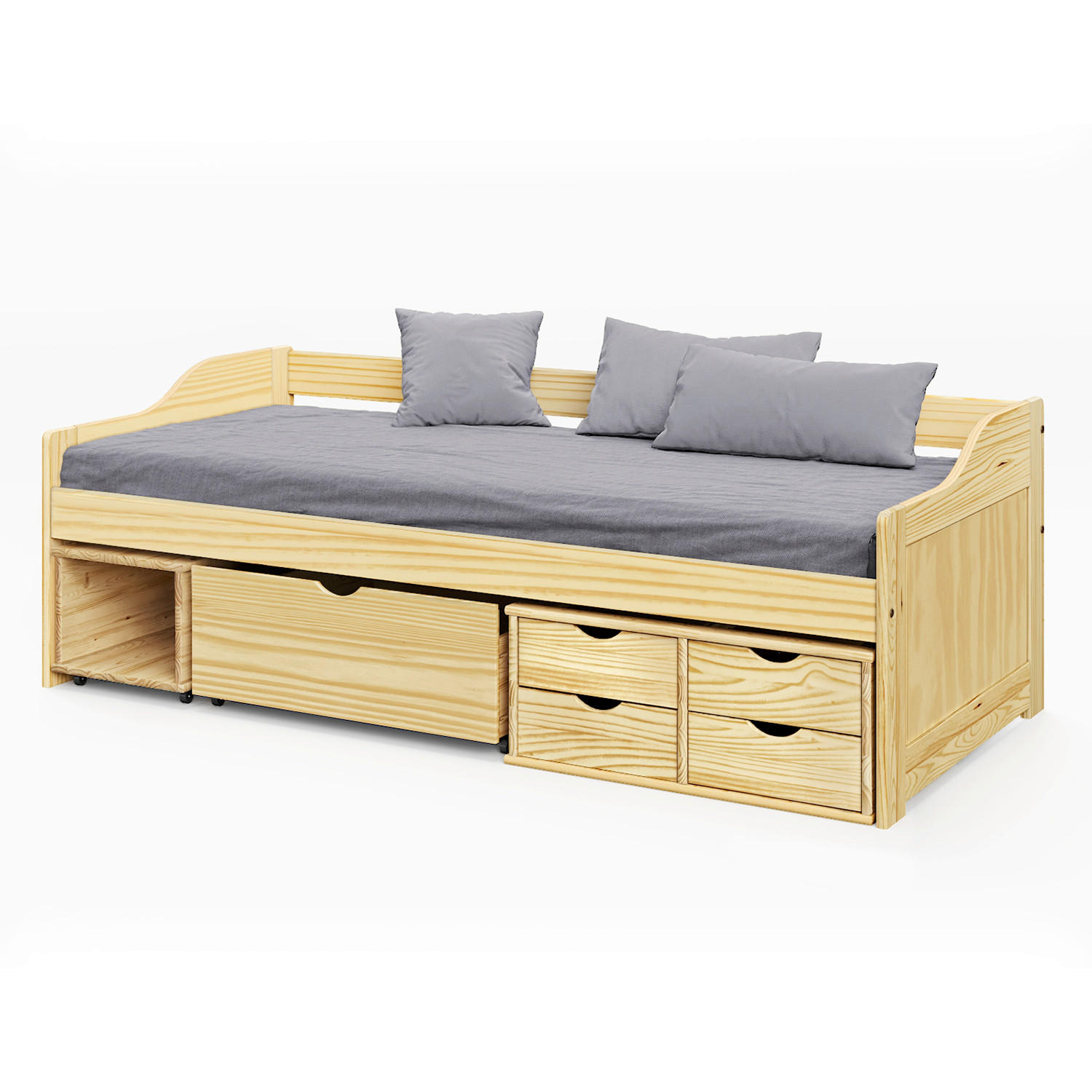 BETT in Naturfarben  - Naturfarben, Basics, Holz (90/200cm) - Livetastic