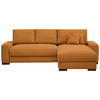 ECKSOFA Currygelb Cord  - Currygelb/Schwarz, Design, Holz/Textil (264/184cm) - Stylife