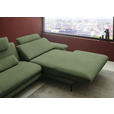 ECKSOFA  in Chenille, Flachgewebe Grün  284/180 cm  - Schwarz/Grün, Design, Textil/Metall (284/180cm) - Dieter Knoll