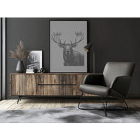 SESSEL in Echtleder Anthrazit  - Anthrazit/Schwarz, Design, Leder/Metall (67/87/74cm) - Livetastic