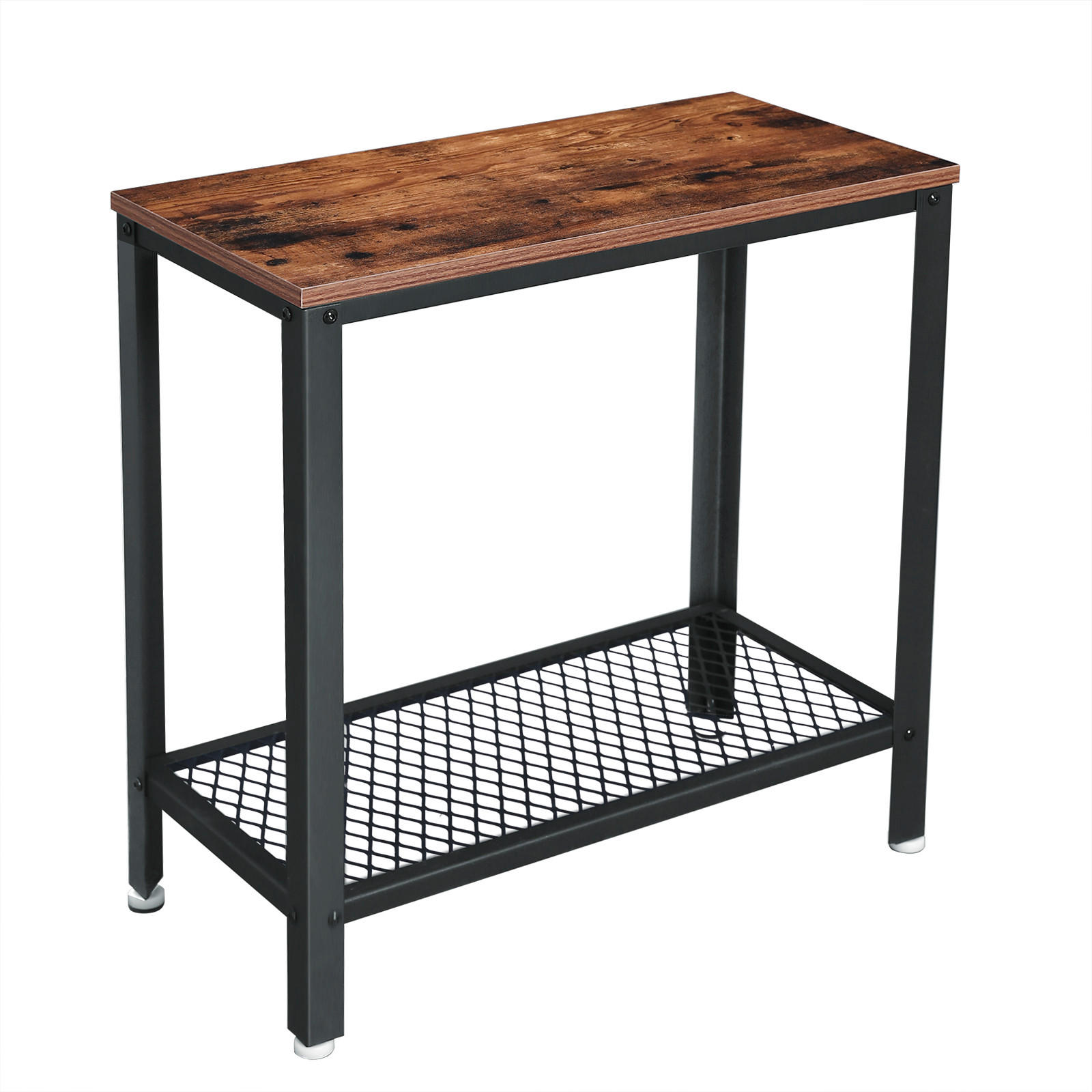 ODKLÁDACÍ STOLEK, hnědá, černá - černá/hnědá, Trend, kov/kompozitní dřevo (60/60/30cm) - Boxxx
