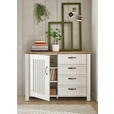 KOMMODE , 117/86/41 cm, 4 Schublade(n)  - Silberfarben/Eiche Artisan, LIFESTYLE, Holzwerkstoff/Metall (117/86/41cm) - Landscape