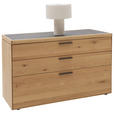 KOMMODE in 122/75/45 cm - Wildeiche/Schwarz, Design, Holz/Metall (122/75/45cm) - Valnatura