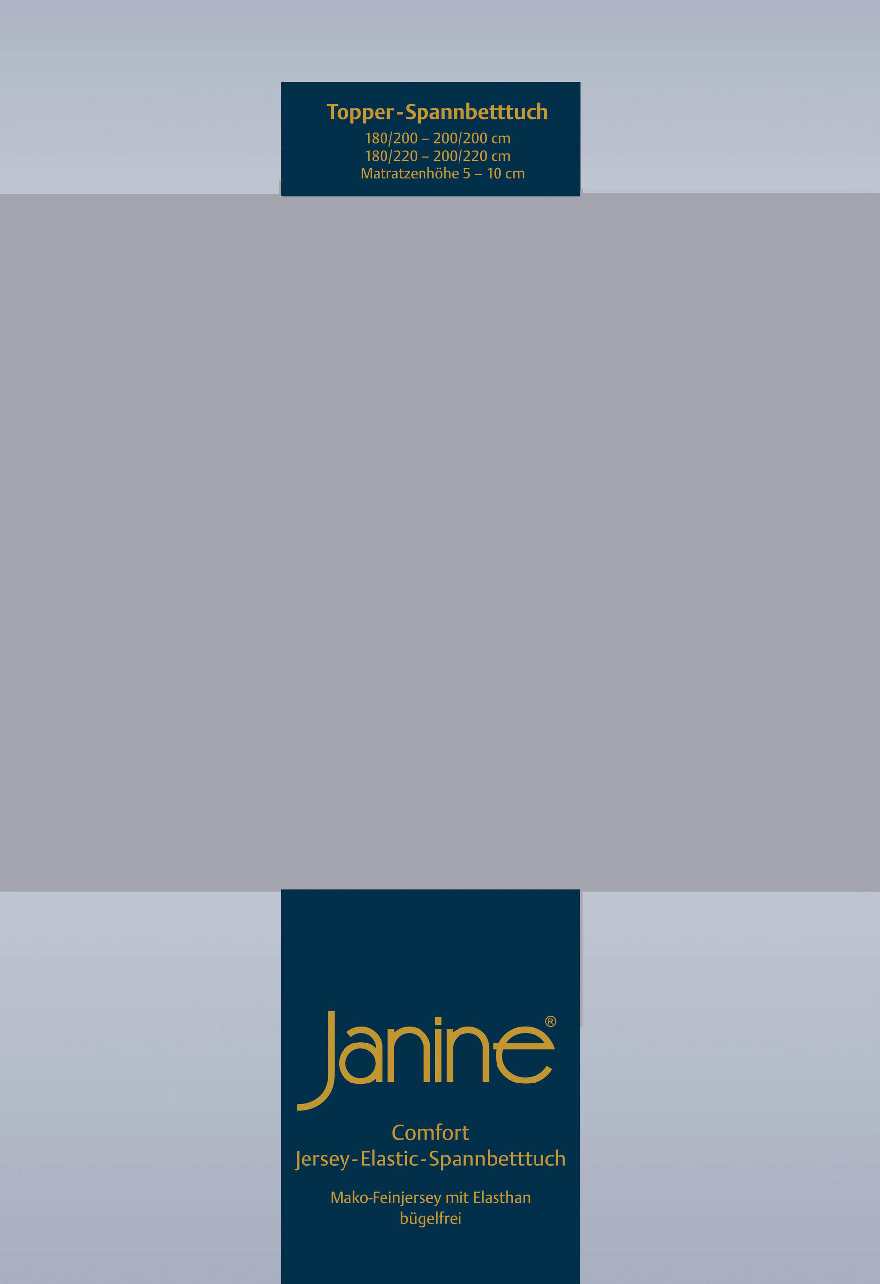 TOPPER-SPANNBETTTUCH Jersey  - Platinfarben, Basics, Textil (150/200/10cm) - Janine