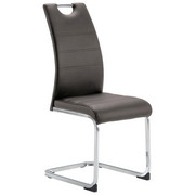 SCHWINGSTUHL Lederlook Chromfarben, Taupe - Taupe/Chromfarben, Design, Textil/Metall (42/99/56cm) - CARRYHOME