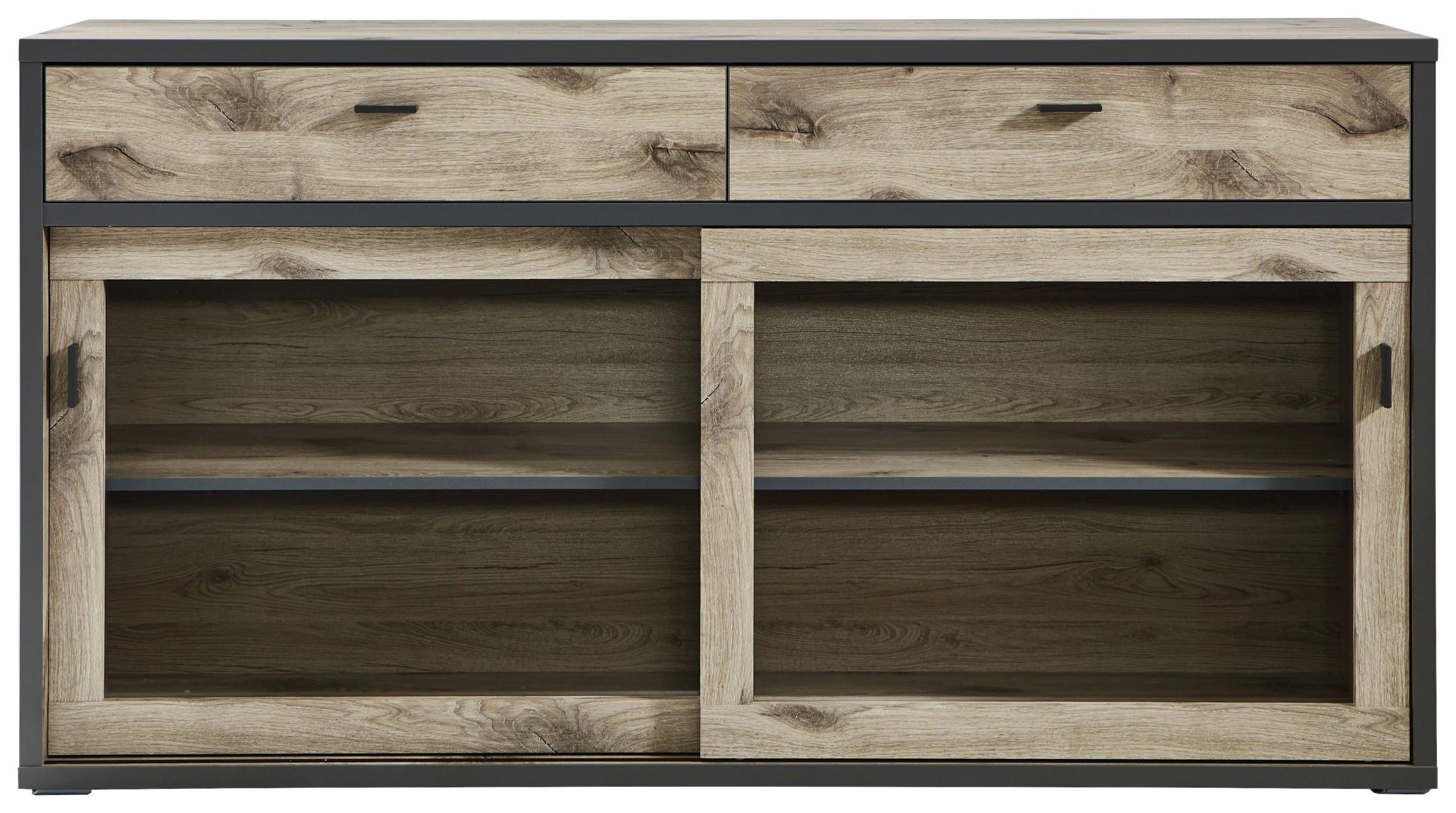Modante Sideboard Eiche, Dunkelgrau 171x90.9x43.8 cm