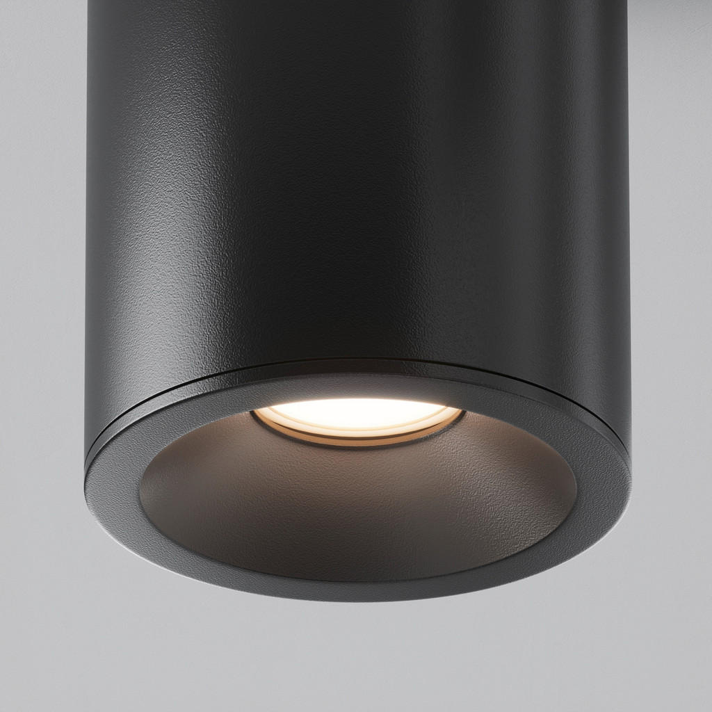 Thumbnail - Maytoni Deckenleuchte Ceiling & Wall, Schwarz, Metall, zylindrisch,zylindrisch, 11.5 cm, CE, gleichmäßige Lichtverteilun...