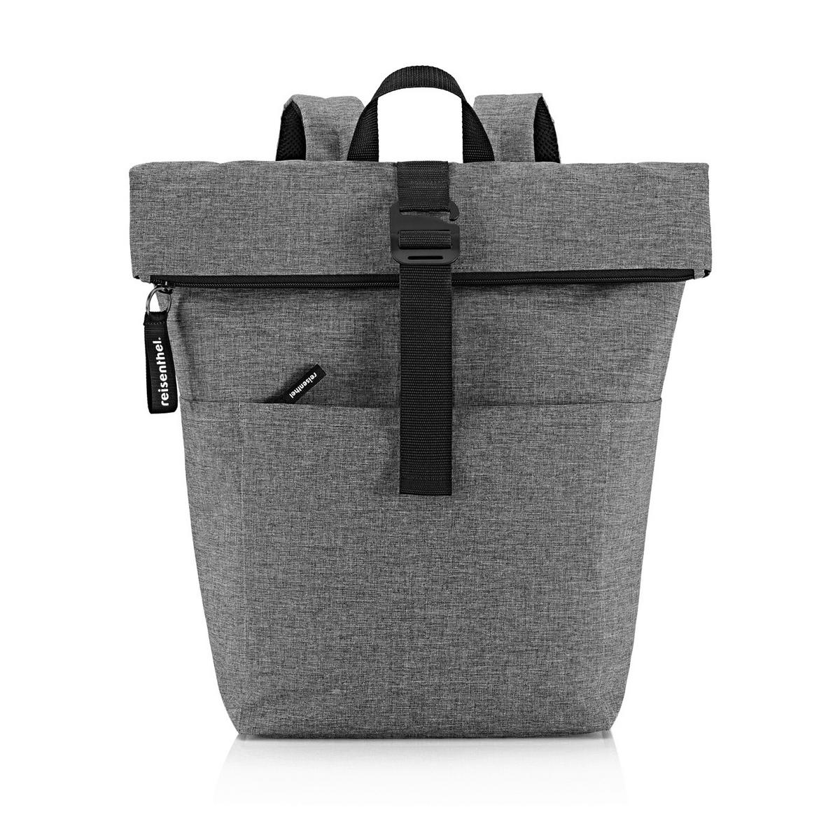 RUCKSACK Rolltop backpack twist silver  - Silberfarben, Basics, Kunststoff/Textil (43/43/17cm) - Reisenthel