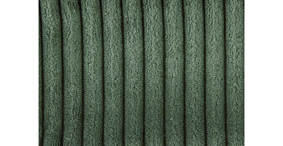 ECKSOFA in Cord, Velours Olivgrün - Schwarz/Graphitfarben, MODERN, Textil/Metall (180/302cm) - Venda