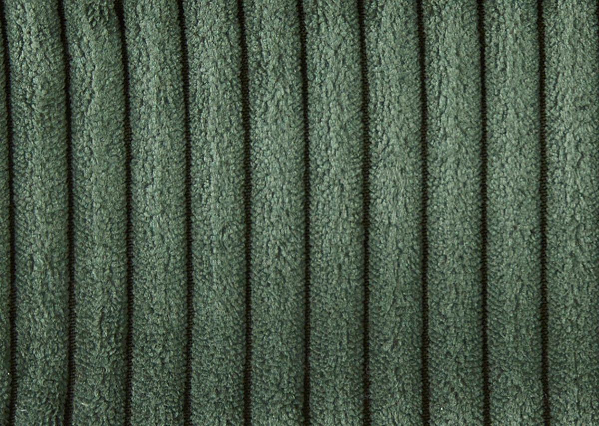 ECKSOFA in Cord Olivgrün  - Schwarz/Olivgrün, Design, Textil/Metall (302/180cm) - Venda