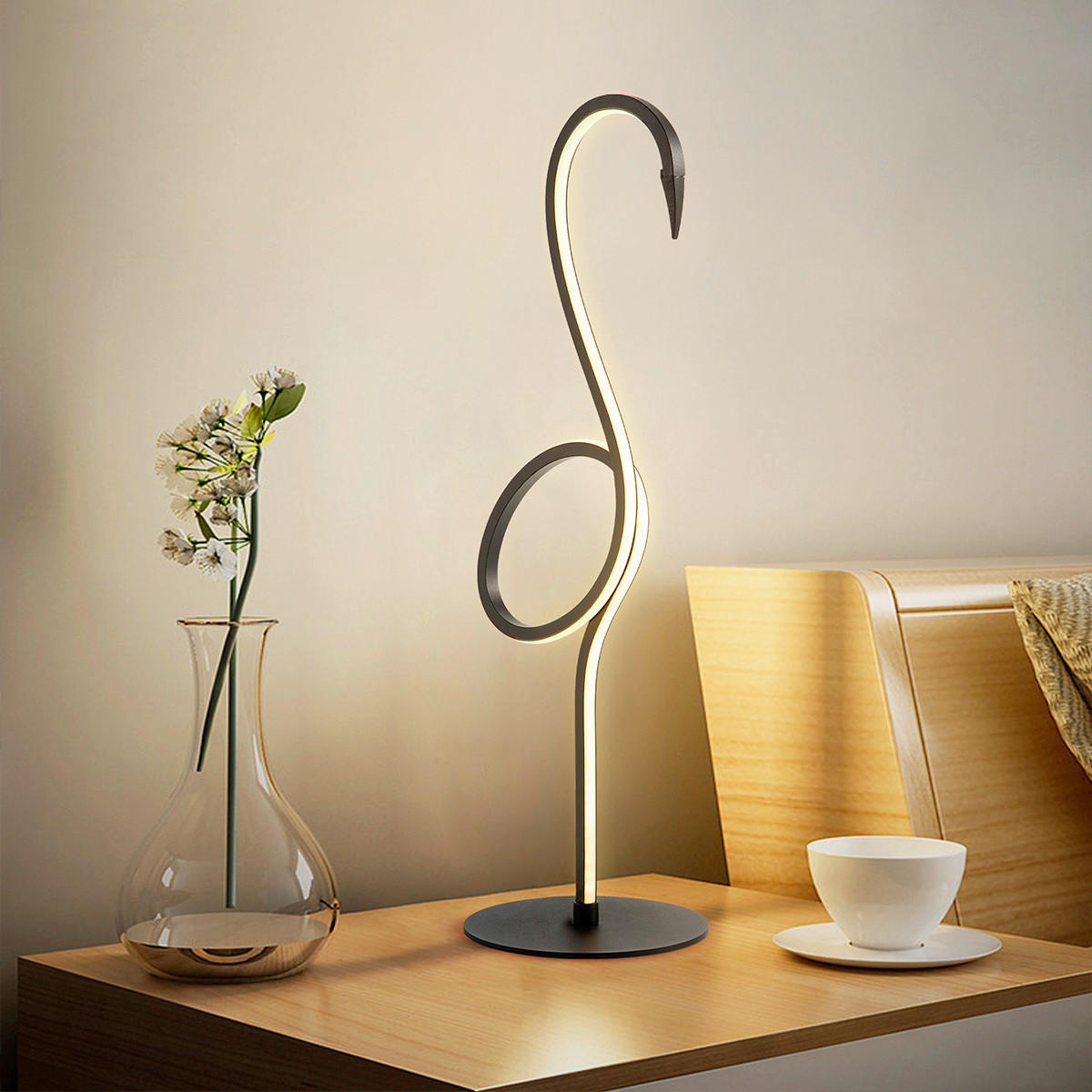 LED-TISCHLEUCHTE - Schwarz, Trend (15/50cm) - Elstead Lighting