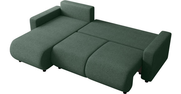 ECKSOFA Grün Webstoff  - Schwarz/Grün, MODERN, Kunststoff/Textil (150/240cm) - Xora