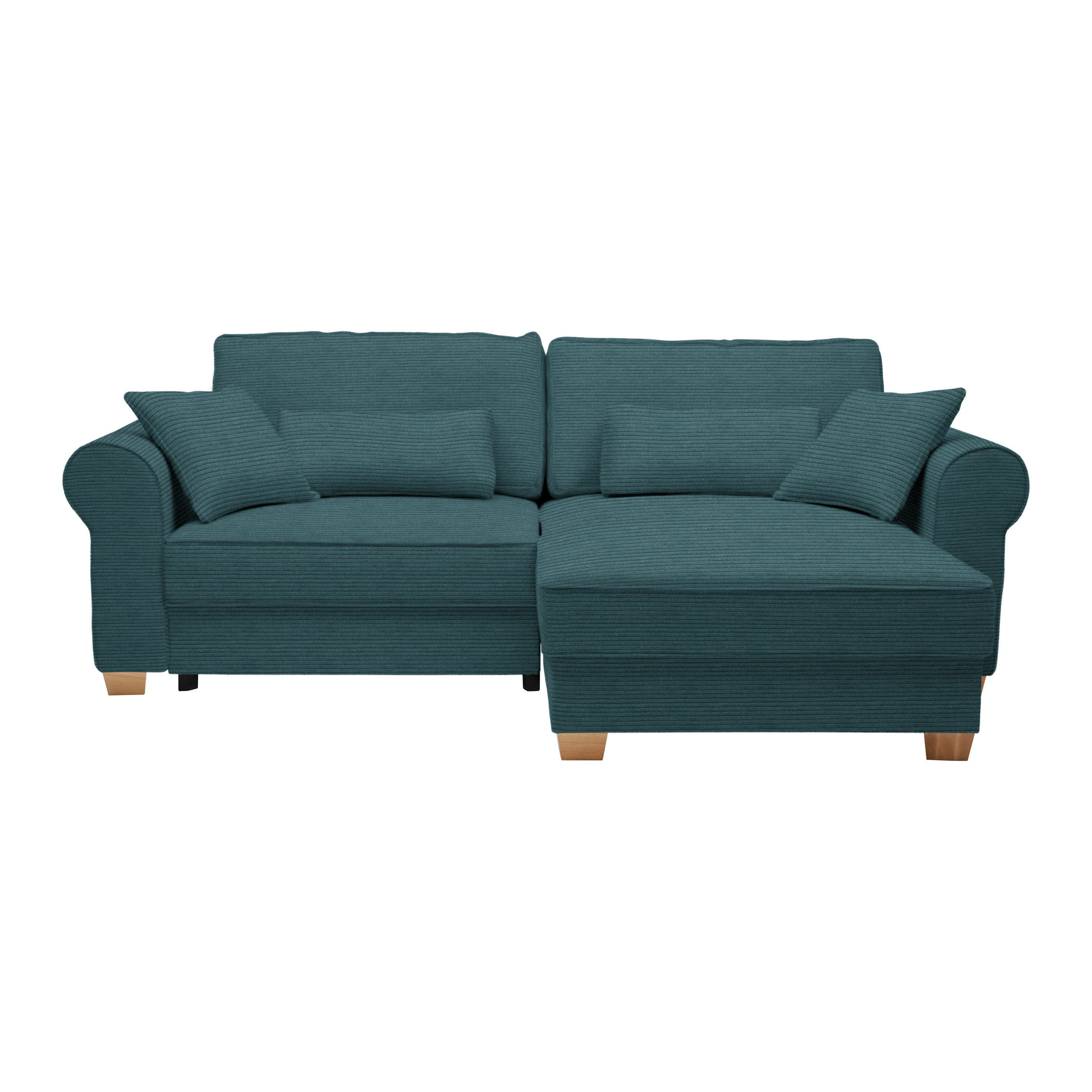 HÖRNSOFFA i petrol  - petrol, Modern, trämaterial/trä (255/185cm) - MID.YOU