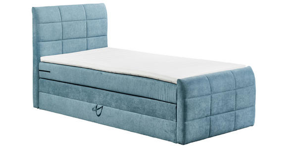 BOXSPRINGBETT 100/200 cm,  in Blau  - Blau, Basics, Holzwerkstoff/Kunststoff (100/200cm) - Xora