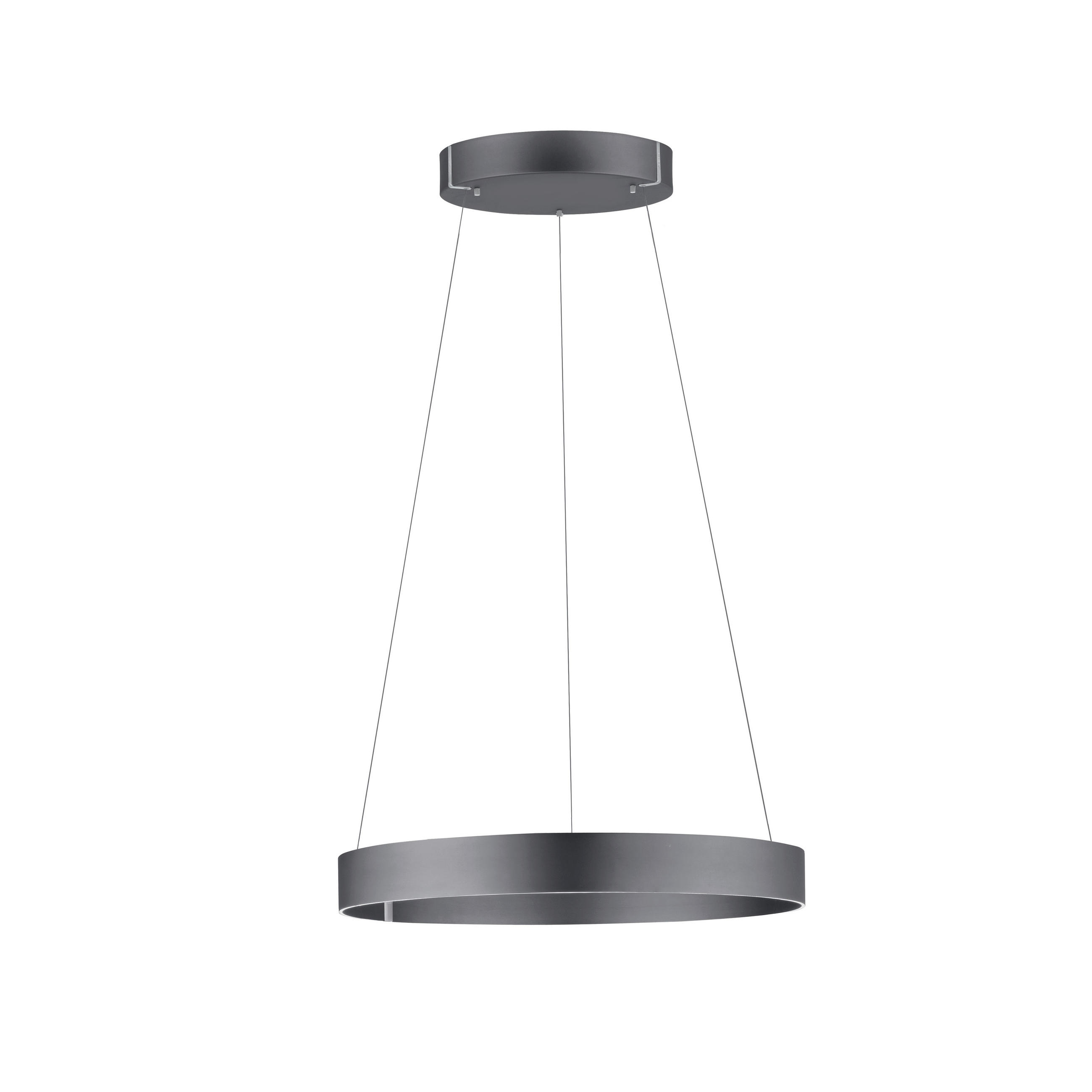LED-HÄNGELEUCHTE Pure E-Clipse 70/350 cm   - Grau, Design, Kunststoff/Metall (70/350cm) - Neuhaus PURE