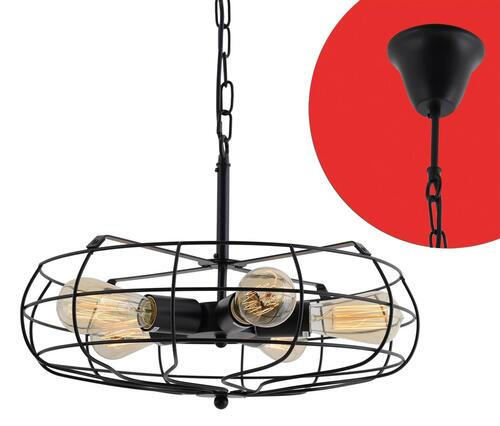 HÄNGELEUCHTE 47,5/14,5 cm  - Schwarz, Trend, Metall (47,5/14,5cm) - Näve