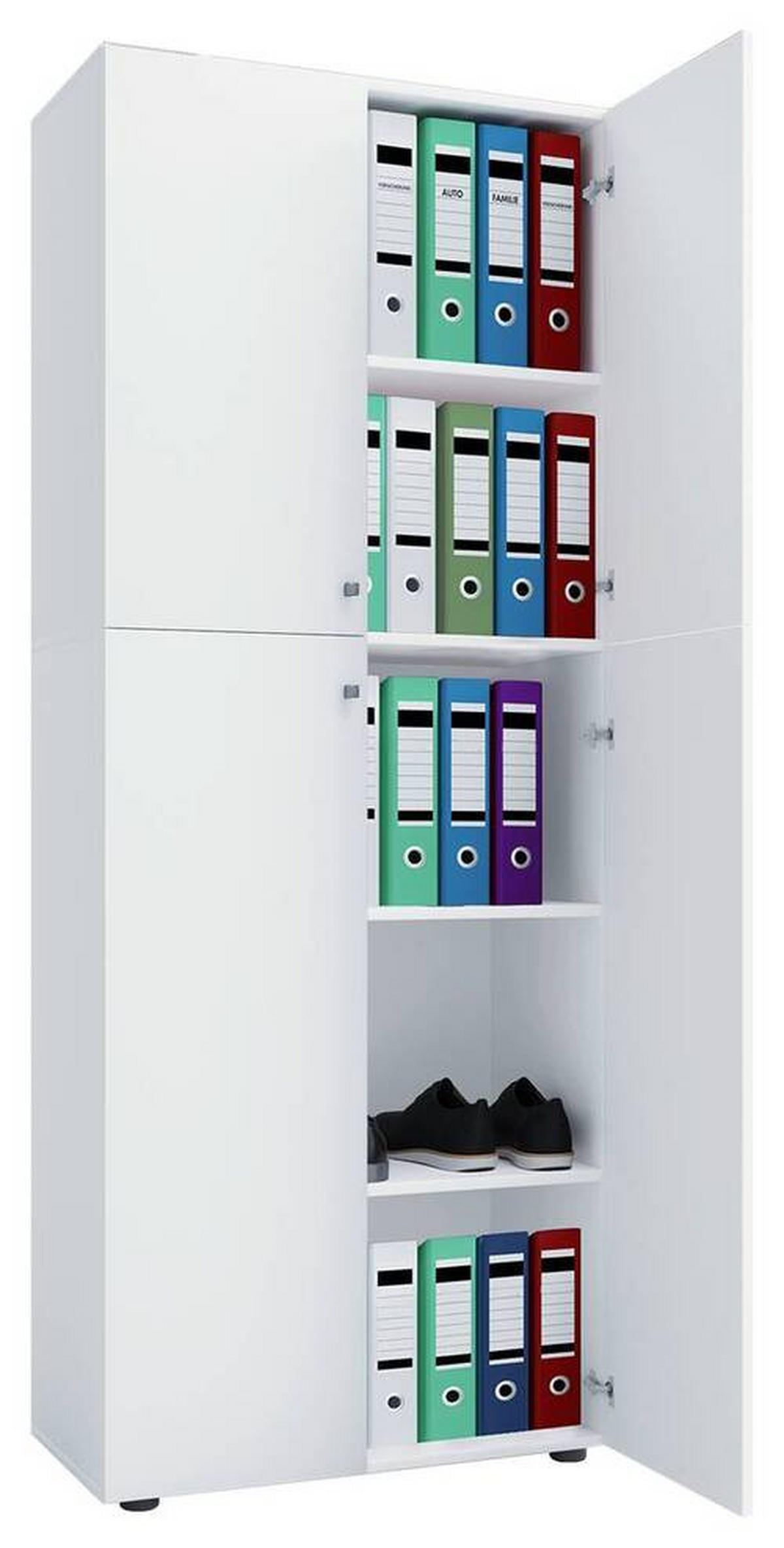 AKTENSCHRANK Weiß  - Weiß, KONVENTIONELL, Holzwerkstoff (70/182/37cm) - MID.YOU